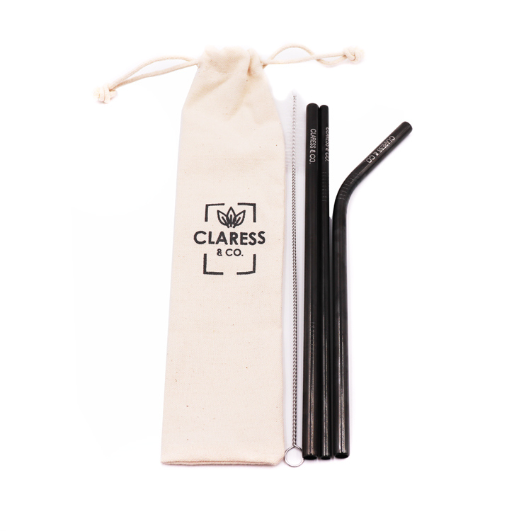 Stainless Steel 4 Piece Straw Set,Straws